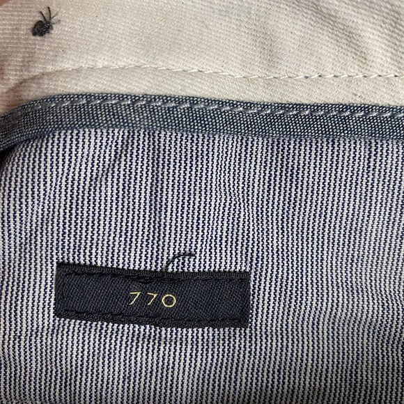 J Crew 770 Straight Fit Blue Chambray Chino Pants Mens 34 x 30 Mid Rise Stretch - Picture 6 of 10